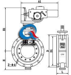 D943H/F/X電動(dòng)法蘭蝶閥 (配DZW執(zhí)行器)